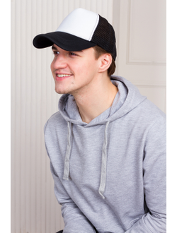 Бейсболка с сеткой STAN полиэстер, 33, Белый