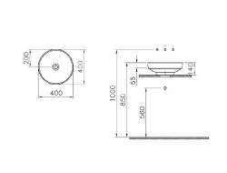 Раковина-чаша VitrA Water Jewels, цвет белый, 4334B003-1361