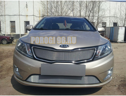 Защита радиатора KIA RIO 2011-2014 (Премиум) chrome верх