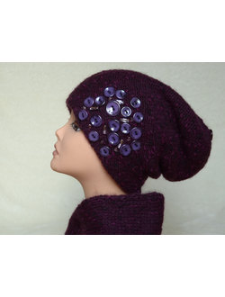 Итальянская вязаная шапка бини фото