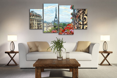 Модульная картина "Красочный Париж"