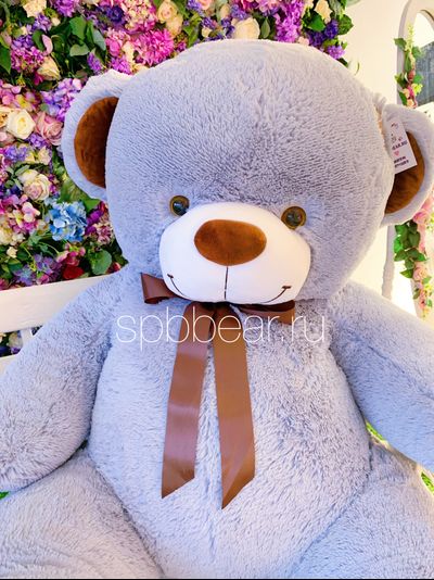 Огромный плюшевый мишка 200 см серый Тони