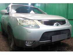 Защита радиатора Hyundai IX55 2009-2013 black верх