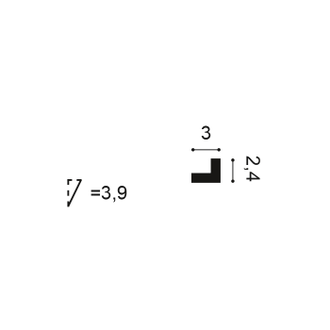 Внешний угол PХ164 - 2,4*3*200см