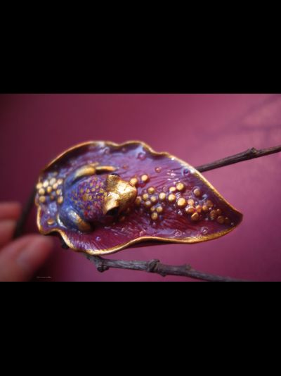 "Песнь Принцессы Вишнёвого Лотоса", фэнтези-брошь в восточном стиле