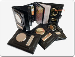 Обложки 2 в 1 для автодокументов и паспорта с металлическими вставками