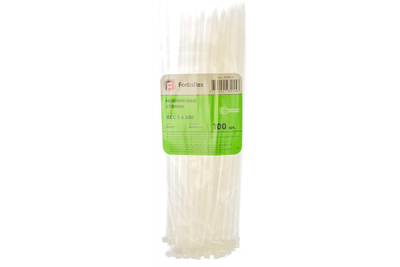 Стяжки нейлоновые 5*300 (100шт.) Белые