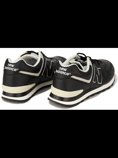New Balance 574 Black White Leather