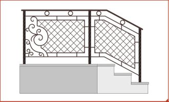 Кованое лестничное ограждение