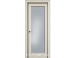 Дверь кремовая Паспарту с большим стеклом