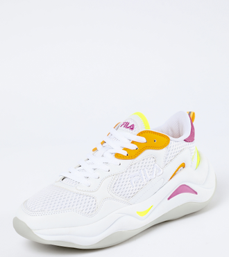 Кроссовки женские Fila Shade Бело-фиолетово-оранжевые (36-41)