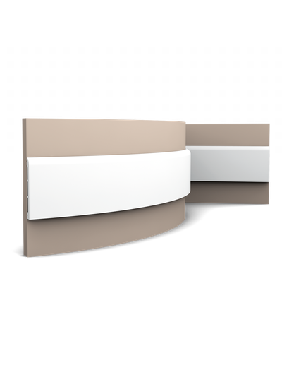 Плинтус ORAC Decor SX184, дюрополимерный, влагостойкий, ударопрочный, под покраску, длина 2 метра