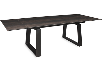 LEONARDO черный /керамика темный дуб 160(+40+40)x90