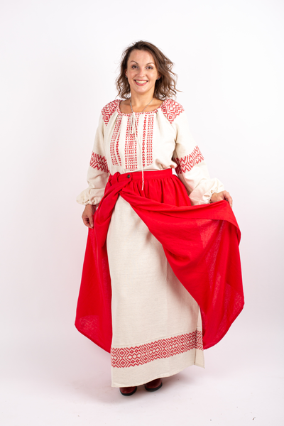 Юбка-понёва с запахом "Рябина"