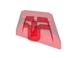 Tile, Modified 1 x 2 Diamond, Trans-Red (35649 / 6210442)