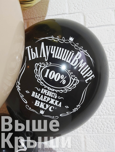 Воздушный шарик с принтом с днём рождения из сета "Пожелания"