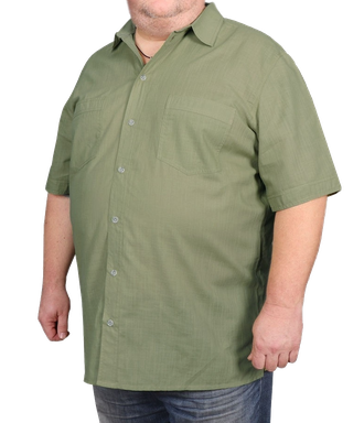 Классическая рубашка для мужчин большого размера арт. 11772-345 (цвет хаки )  Размеры 60-82