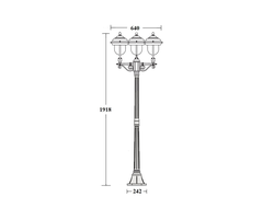 Садово-парковый светильник серии  Madrid BL -3