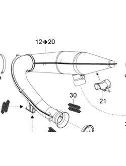Глушитель оригинал BRP 51405441 для BRP LYNX/Ski-Doo