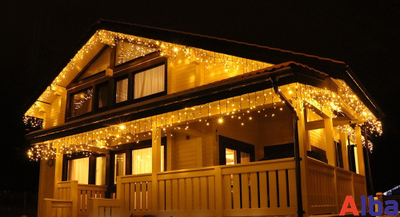 Бахрома 3*0.5 м ЖЕЛТЫЙ, мерцание IP 54