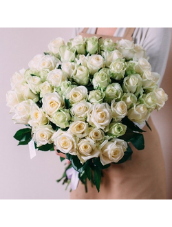 Букет из 51 белой розы "Романс"