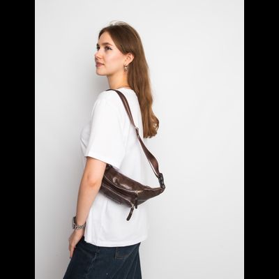 Кожаная поясная сумка Scarlino brown (арт. 7018-04)