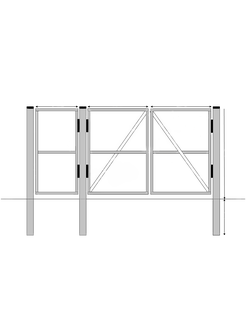 КАРКАС КАЛИТКИ И ВОРОТ ПОД ЗАШИВКУ