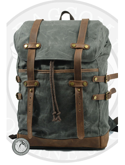 Винтажный рюкзак серого цвета