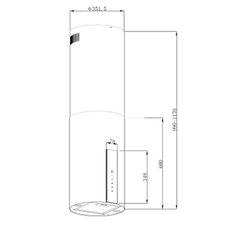 Островная вытяжка Korting KHA 35808 DX Cylinder