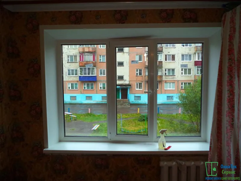 Трехстворчатое окно в панельном доме