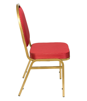 Банкетный стул Раунд 20мм - золотой, красная корона