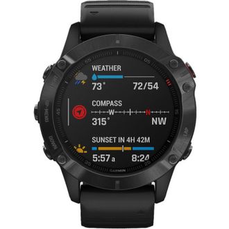 Часы Garmin Fenix 6 Pro черные с черным ремешком