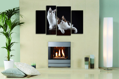 Модульная картина "Статуэтки на тумбочке"