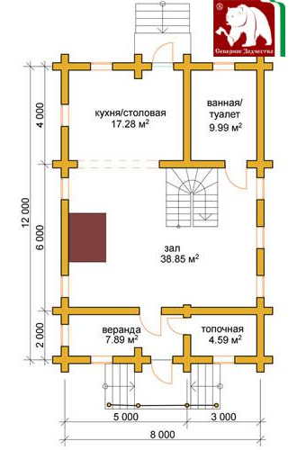 Проект 3-145, 156 м2, 8*12