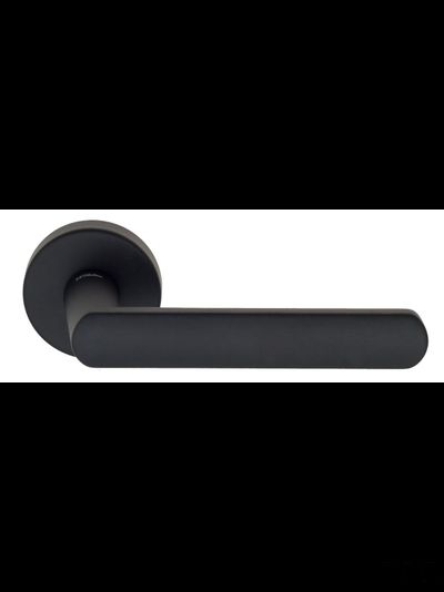 Дверная ручка на круглом основании Fratelli Cattini &quot;NEVADA&quot; 7-NM матовый черный
