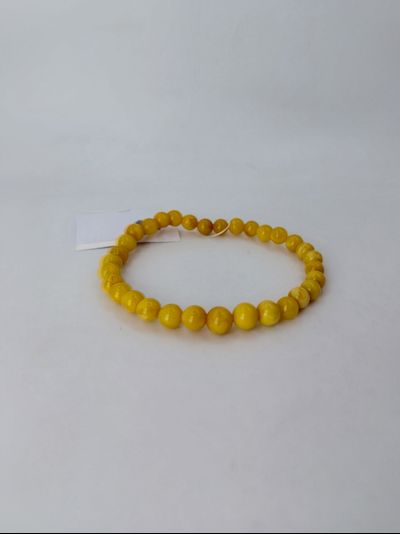 Браслет шары янтарь