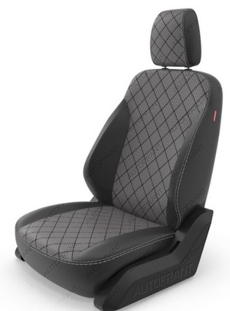 Чехлы "Автофрант" из экокожи  [ромб полный 2D]