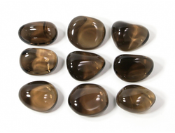 Кварц дымчатый, раухтопаз (ААА), галтовка в ассортименте, Бразилия (18-22 мм, 4-6 г) №27499