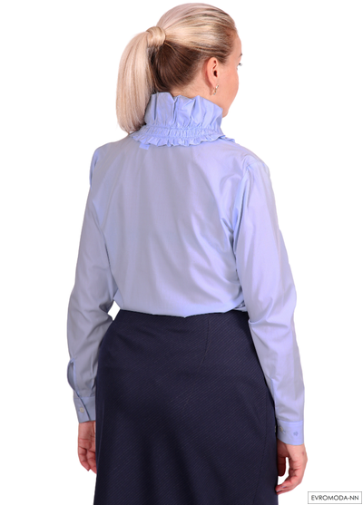 Блузка голубая Антония р.52 (Акция)