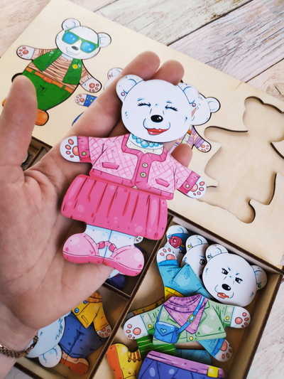 Конструктор-персонаж "Семья белых медведей"