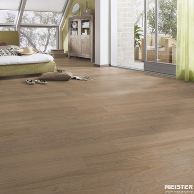 Паркетная доска Meister PS 300 Residence Дуб гармония Жемчужный 8816 в интерьере