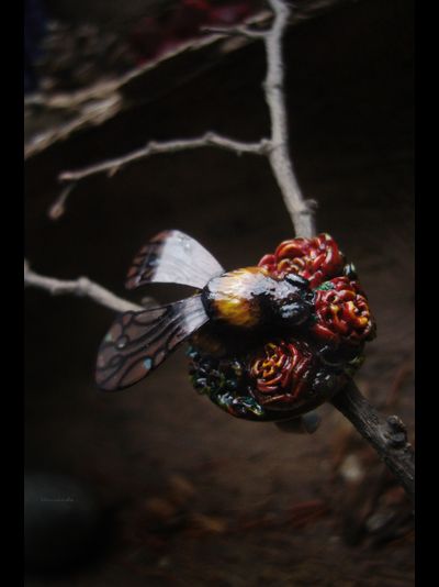 Коллекционное кольцо "Царевич Шмель в цветущем саду"