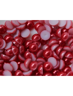 Полубусины 10 мм, цвет красный