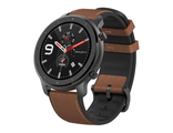 Умные часы Amazfit GTR 47mm aluminium case, leather strap (Международная версия)