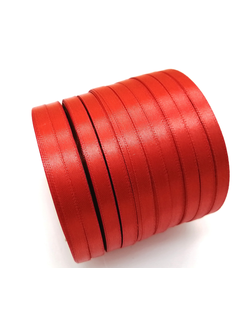 Лента атласная 6 мм, цвет красный  арт. 26