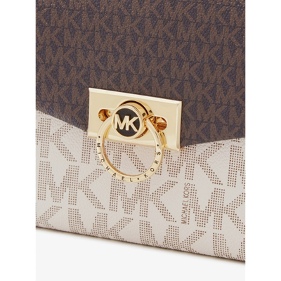 Сумка Michael Kors Hendrix Medium Brown White