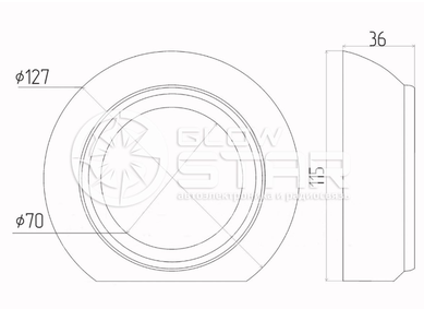 Бленда (маска) для линз №10 Tiguan 3.0 дюйма, 1шт