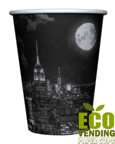 Бумажный стакан 350/430мл 90мм дизайн Ночной город