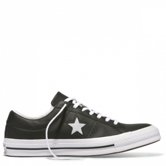 Кеды Converse One Star Chuck Taylor кожаные черные купить в Москве