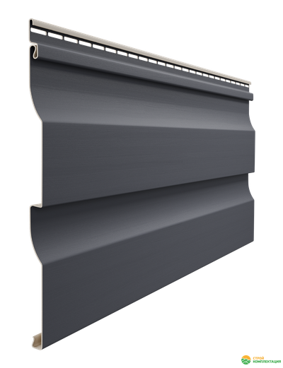 Сайдинг ПВХ Docke Premium Корабельный брус D4,5D INTENSIVE графит 3600х232 мм